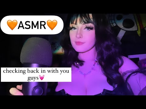 ASMR//checking back in with you guys and talking about mental health (whispering)✨