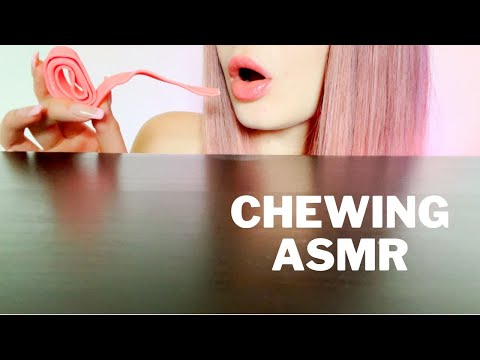 ASMR Chewing Bubble Gum Tape 🍓 (no talking) *loud chewing sounds*