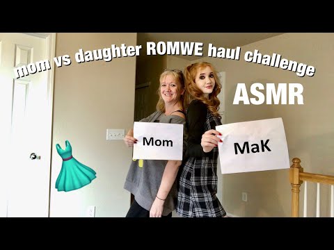 ASMR ~ Mom VS.  Daughter Clothing Challenge x ROMWE ~ WHO DO YOU THINK WON???