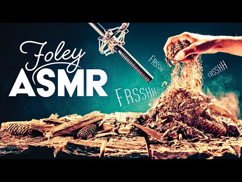 ASMR Foley 🎙WOOD DUST & DEBRIS (No Talking)