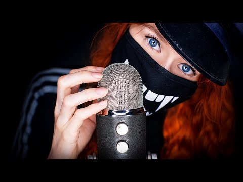 ASMR - INAUDIBLE WHISPERING w/ bare mic scratching + finger fluttering
