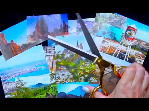 ASMR: Cutting Pictures From Magazine - Page Turning - Scissors - Trimming Paper - No Talking