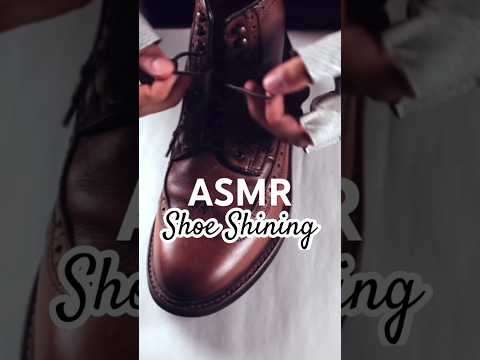 #ASMR Shoe Shining on leather boots