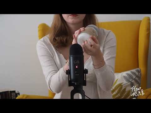 ASMR Tapping on scented candle jar & some lid sounds (no talking)