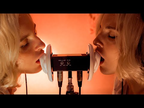 ASMR MACRO Double Twins Licking Close Up by Elsa 🧡
