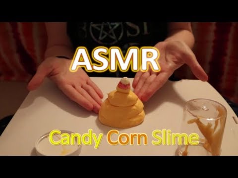ASMR - Candy Corn Slime - Soft Talking, Soft, Squishy Slime