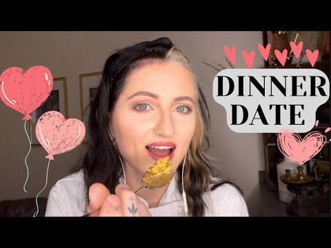 ASMR: DINNER DATE, Eating The Mac and Cheese We Cooked Together