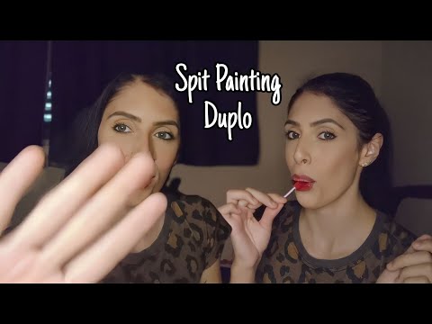 ASMR - Duplo Spit Painting | Double Spit Painting (Mouth Sounds) 🤌😏