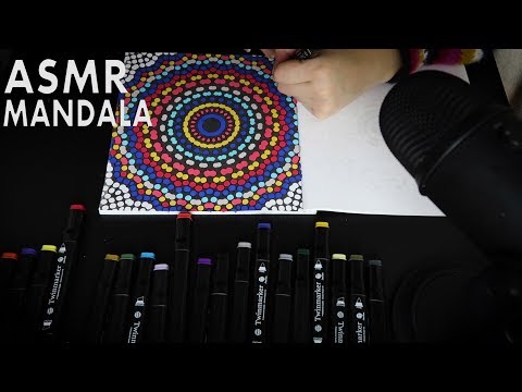 ASMR Mandala Colouring for Relaxation ( markers sounds) | NO TALKING | Chloë Jeanne ASMR