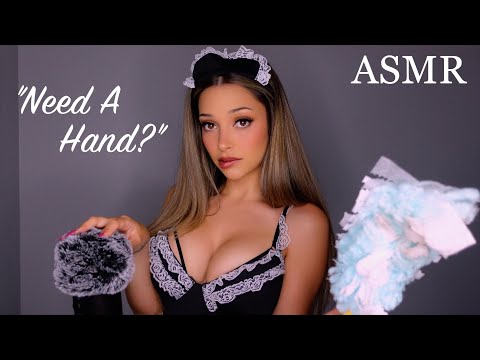 Dusting & Cleaning Your Fluffy Mic✨ | ASMR Maid Role Play