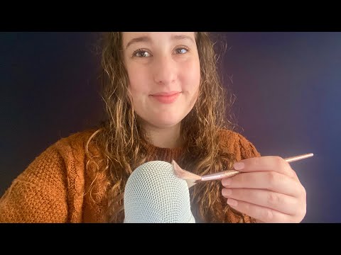 ASMR 🐑 Super Relaxing Mic Brushing 🐑 With Whispers & Layered Sounds 😴😴