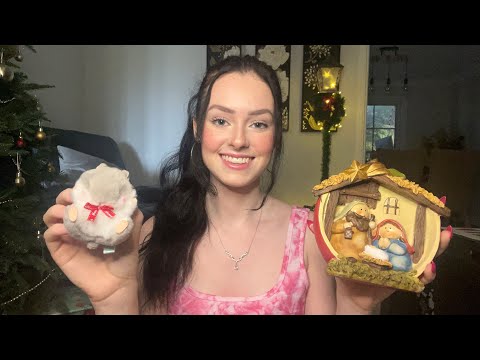 ASMR over-explaining christmas decorations 🎄// tapping + scratching