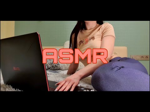 ASMR° tapping, scratching on laptop, relaxing keyboard clicking sounds