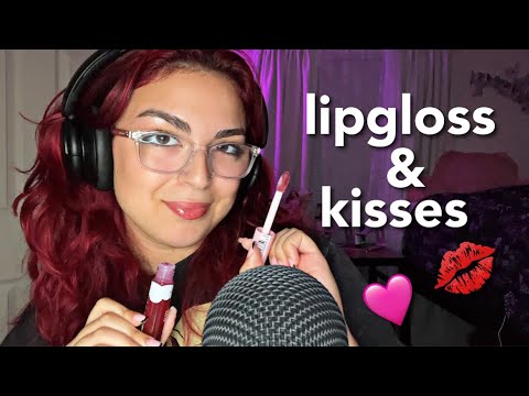 ASMR | lipgloss and kisses!! (mouth sounds, personal attention)