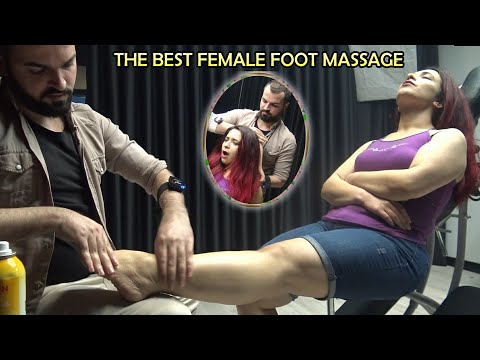 THE BEST FEMALE FOOT MASSAGE - CRACKS - Asmr back,neck,ear,face,throat,leg,shoulder,sleep massage
