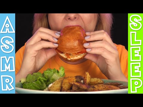 ASMR Eating Burger 🍔 | The Best Eating Sounds! | Chewing, Swallowing, Gulping, Crunch, Breathing