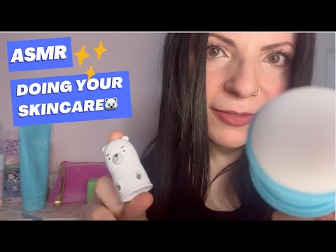 ASMR Roleplay Facial Treatment No Speaking | Mouth Sounds | Hand Movements | Layered Sounds