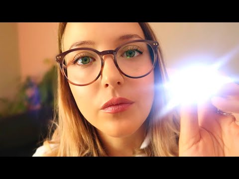 ASMR EYE EXAM & GLASSES FITTING with VISION TEST, FOLLOW THE LIGHT, COLOUR TEST, 1 OR 2 TEST