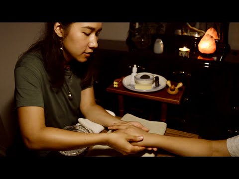 [ASMR] Real Person Hand and Arm Massage 🧡 Chinese Acupressure with Oil & Tools, Soft Spoken