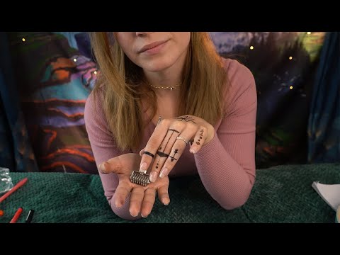ASMR Self Hand Examination with Gentle Hand Movements and Drawing | Measuring, Soft spoken