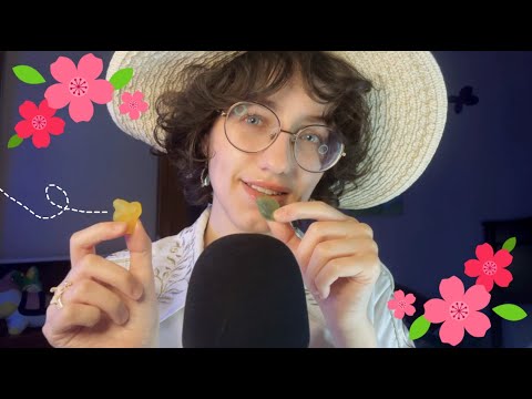 ASMR Eating Spring Gummy Candies!🌷Mukbang, Personal Attention, Soft Spoken, Rambling, Chewing Sounds