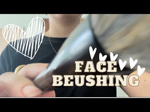 ASMR face brushing with layered sounds