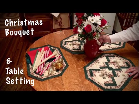 ASMR Request/Christmas Floral Bouquet (No talking) Setting the Christmas Table (For CB & KF)