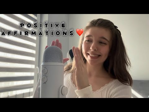 ASMR positive affirmations for you❤️ close-up whispers , personal attention