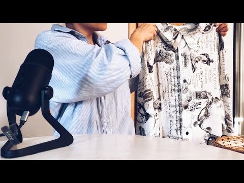 ASMR  Vintage Clothing Thrift Haul | Testing My New Microphone Fifine K678 | Whisper And Tapping