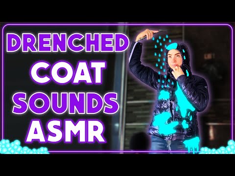 [ASMR] Wet clothes sounds | Down Coat | Thick Rain Jacket [Soothing] 🚿
