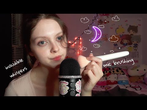 ASMR sensitive inaudible whispering for tingles & sleep ☁️ (with a bit of mic brushing)