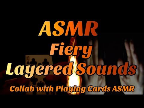 ASMR WHISPERS: Fiery Layered Sounds ♣️🔥 | Collab w/ Playing Cards ASMR | BINAURAL Matches/SK + More!