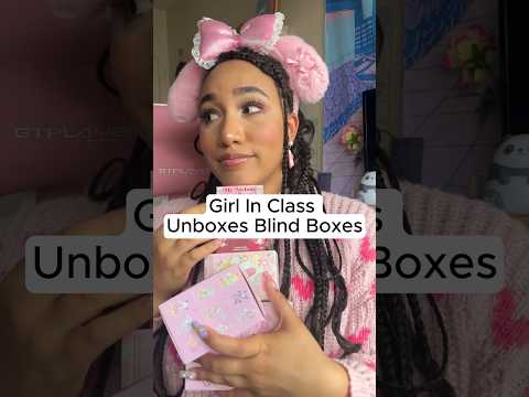 Girl in Class Unboxes Blind Boxes 🎀 #asmr #asmrtingles #kawaii #blindbag #mysterybox