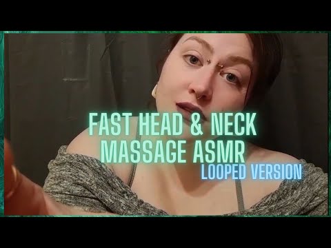 ASMR Fast Aggressive Massage 🖤✨️ Head and Neck Massage | ASMR Personal Attention Roleplay- Looped