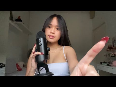 ASMR wet mouth sounds, hand movements, apple box tapping & repeating my intro ( ylyslee8171 CV )