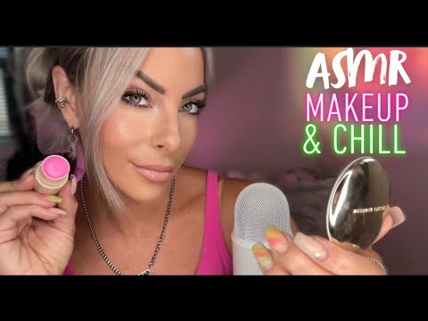 ASMR Full Face Makeup Get Ready With Me & Ramble (WHISPERING)