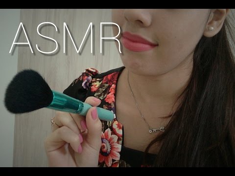 ASMR 💄Roleplay Maquiagem II - sussurro, close-up whispering , brushing