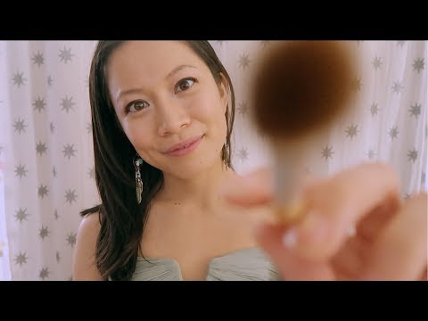 ASMR Relaxingly Brushing Your Face & Tracing Your Name To Sleep