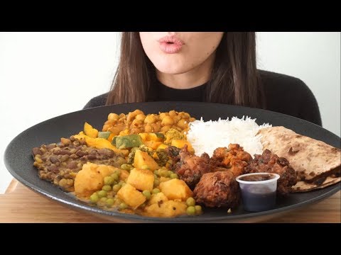 ASMR Eating Sounds: Indian Food (Mostly No Talking)
