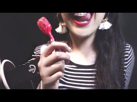 ASMR Lollipop Candy Eating Sounds 3dio Binaural Soft Spoken 🍭💗