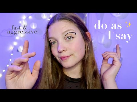 ASMR | Follow My Instructions (fast, chaotic, tingly) 💙