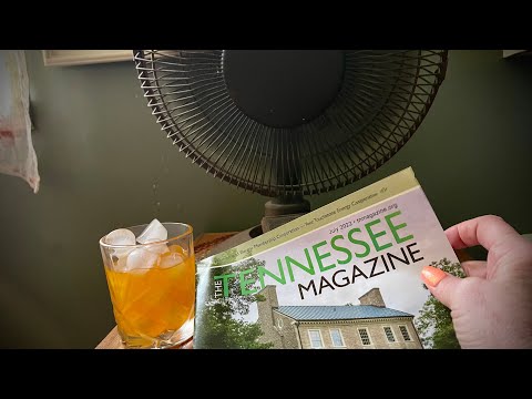 ASMR Iced drinks~Page Turning~Fan blowing~Lawn Mower~Summer day sounds from daylight to dusk. NT