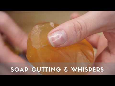ASMR 💤 Whispering while cutting soap 🧼🛀
