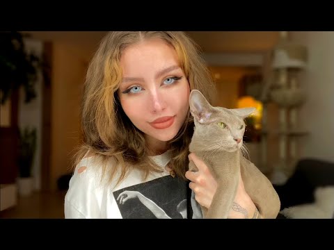 ASMR WITH MY CAT - purring, whispering