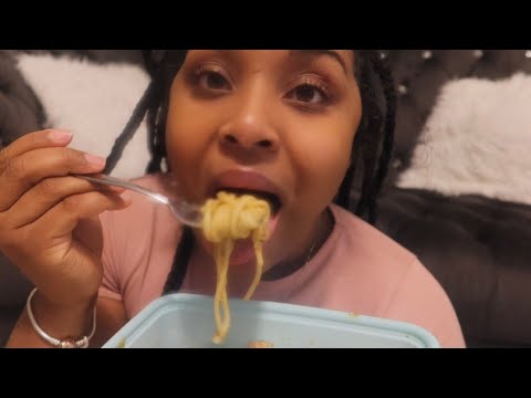 [ASMR] Spaghetti Eating| Slurping & Extra Chewy Sounds 🍴😋 Mukbang| Quick Storytime | Lofi 🍝
