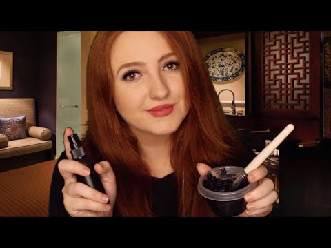 ASMR Relaxing Spa Facial and Scalp Massage Roleplay (Soft Spoken)