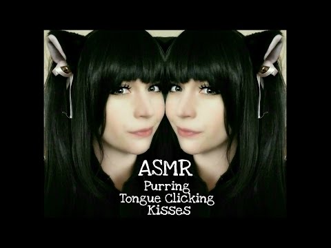 ASMR Purring & Kisses & Tongue Clicking . Ear To Ear