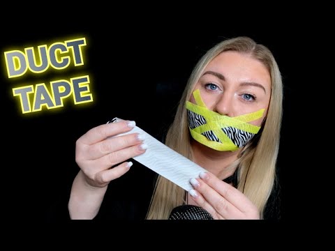 ASMR Taping my Mouth While Chewing Gum ( No Talking )