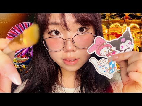 ASMR Sanrio girl paints your face at a Carnival🎨