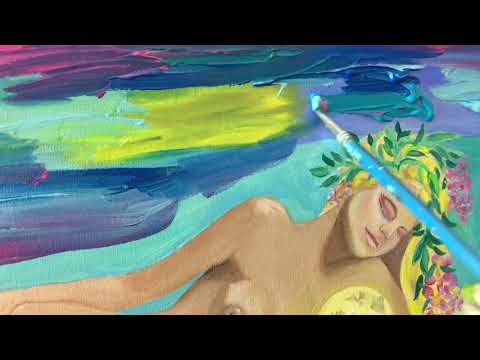 ASMR Nude Painting Sounds with Some Inaudible Whispers